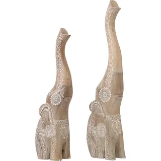 2er Set Boho Deko Elefant Display Figuren Frühlingsdekoration 65 53 - Braun