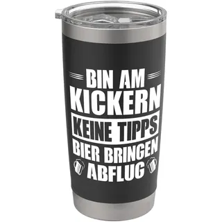 Kickern Tischkicker Kickerspieler Tischfussball Tischkicker Doppelwandiger Edelstahl-Thermobecher