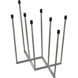 xianynow Ausziehbarer Flaschenhalter Abtropfständer, 27 x 20 cm Edelstahl Abtropfgestell Flaschen, Flaschenabtropfgestell Küchenständer für 8 Flaschen