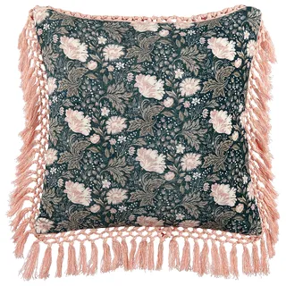 Beliani Parrotia Dekokissen 45 x 45 cm Blaugrün