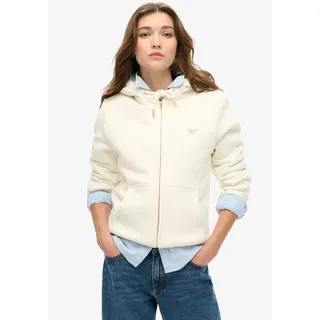 Superdry Kapuzensweatjacke »ESSENTIAL BORG LINED ZIP HOOD« Superdry Off White S