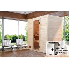 Bild Sauna »Valida«, 9 kW-Ofen mit integrierter Steuerung, beige