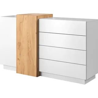 Generisch Nowoczesna komoda 3D 2D4S - Weiß, Bronze