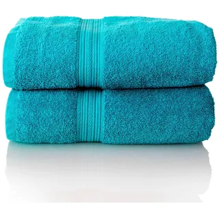 Glart Premium Frottier Handtuch Set, Frotteeserie in 6 Farben und 5 Größen, Farbe: TÜRKIS, 2X Saunatücher 70x200 cm