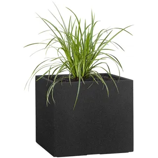 Pflanzwerk® Pflanzkübel Cube Granit Anthrazit 45x55x55cm *Frostbeständiger Blumenkübel* *UV-Schutz* *Qualitätsware*