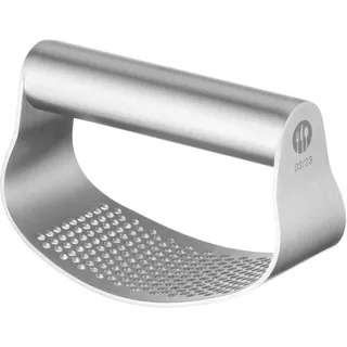 HENDI Knoblauchpresse, Knoblauch Wiege, Knoblauchwippe, Ingwerpresse, Lochdurchmesser: ø3 mm, Spülmaschinengeeignet, Edelstahl