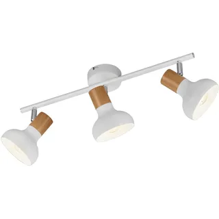 Trio Latika 3-flg. rund Holz/Metall weiß matt