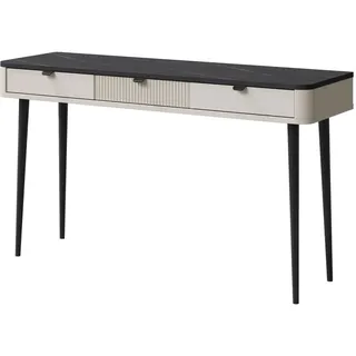 Mirjan24 Konsolentisch Marly Re15 , Kaschmir, Grau , Metall , 3 Schubladen , Rechteckig , 130x82x40 cm , Wohnzimmer, Wohnzimmertische, Konsolentische