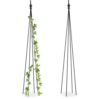 Relaxdays Obelisk 120 x 16 x 16 cm Schwarz