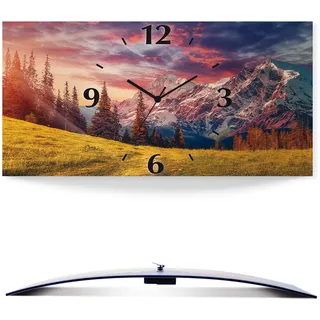 Artland Wanduhr »Alpines Hochland« 3D Optik gebogen, mit Quarz- oder Funkuhrwerk, versch. Größen, rot