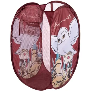 Harry Potter Aufbewahrungskorb - Hedwig Eule Faltbar für Kinder POP-UP Kinderzimmer Wäschekorb Rot 34 x 34 x 59 cm