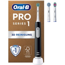 Bild Oral-B Pro Series 1 Plus Edition Elektrische Zahnbürste/Electric Toothbrush, PLUS 3 Aufsteckbürsten, 3 Putzmodi für Zahnpflege, recycelbare Verpackung, Designed by Braun, black