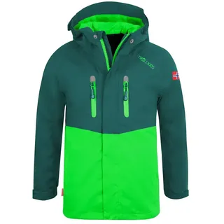 Trollkids Nusfjord Jacke - Dark Green / Bright Green - 92 cm