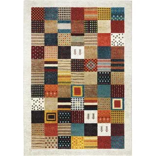 Novel Webteppich , Multicolor , Textil , Vintage , rechteckig , 133x190 cm , Textiles Vertrauen - Oeko-Tex® , in verschiedenen Größen erhältlich , Teppiche und Böden, Teppiche, Webteppiche