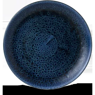 Churchill Super Vitrified Stonecast Plume Ultramarine Flache Coup Teller, 12 Stück, 16,5 cm, Rund - Blau