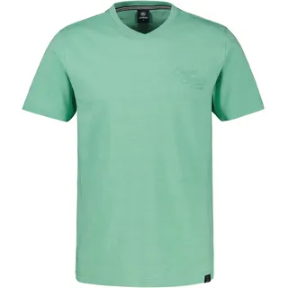 T-Shirt LERROS "T-Shirt mit V-Neck in Strickqualität, grosse Größen", Herren, Gr. 3XL, mint water, 100% Baumwolle, V-Ausschnitt, Shirts T-Shirt