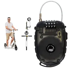 HUDORA BigWheel® Style 230 & M-Wave 230051 Lock'n'Roll Kabelschloss, Fahrradschloss, Vorhängeschloss, 90cm Stahlseil, Universelles Draht-Seilschloss, Schwarz