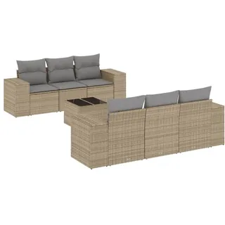 VidaXL 3222308, Hellgrau, Rattan, Gehärtetes Glas, 110 kg, Erwachsene & Kinder, 550 mm, 550 mm - Hellgrau