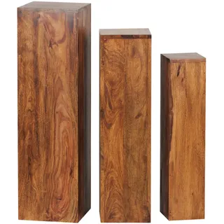 Wohnling Blumentischset 'WL1.566' , 3 - er Set , aus Sheesham