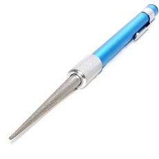 Ganzoo Schleifstein im kompakten Stiftformat, Diamant Schleifstift, Schleifer für Messer und Co., Farbe: Blau - Marke