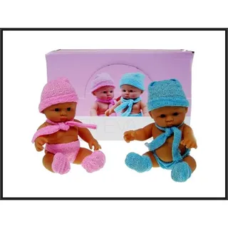 Baby-Puppe 20cm Hut Schal p6 mix Preis pro 1Stk