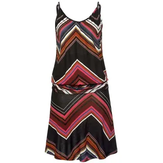 LASCANA Strandkleid Schwarz/Lila Zick-zack-Muster 34