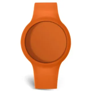 H2X Herren Uhrenarmband UO1 - Orangefarbenes Kunststoff-Armband, 45 mm, Schnalle, Unisex, Casual