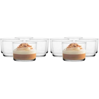 Glasmark KROSNO 1992 Dessertgläser 6er Set 170 ml Aus Glas Eisbecher Gläser Eisschalen Dessertschalen Spülmaschinenfest (Packung mit 2)