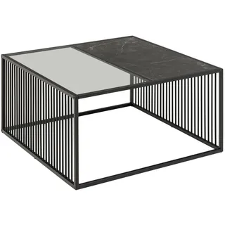 Actona Strington Schwarz Glas 80 x 40 x 80 cm