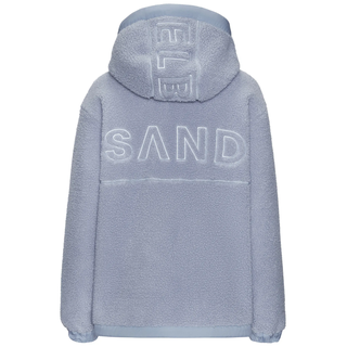 Fleecejacke ELBSAND, Damen, Gr. 38, blau (hellblau), Obermaterial: 100% Polyester. Kapuzenfutter: 100% Polyester, unifarben, gerade hüftlang, Bündchen, Jacken Fleecejacke, mit Kapuze, Topseller