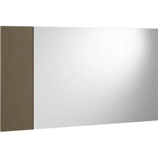 Spiegel Coriandolo, dekorativer Eingangsspiegel, Wandeinrichtungsgegenstand mit Seitenprofil, 100 % Italy, 110 x 3 x 60 cm, Weiß und Braun - Weiß