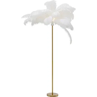 Kare DESIGN Stehlampe Feather Palm Alu, Eisen, Stahl & Metall Weiß