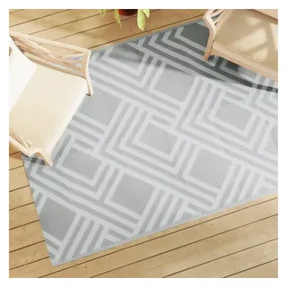 vidaXL Outdoor-Teppich ARAKIL Grau 140x200 cm PP