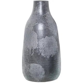 Alexandra House Living Vase, silberfarben, Keramik, Antik-Finish, 17 x 18 x 39 cm