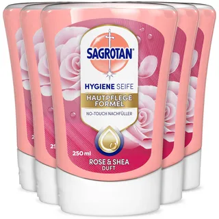 Sagrotan No-Touch Nachfüller Rose und Shea 5 x 250 ml