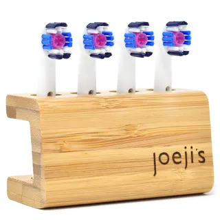 Joeji's Kitchen Zahnbürstenhalter Holz Zahnbürsten Halter Zahnbürstenhalter elektrische Zahnbürste Toothbrush Holder Praktischer Aufsteckbürsten Halter