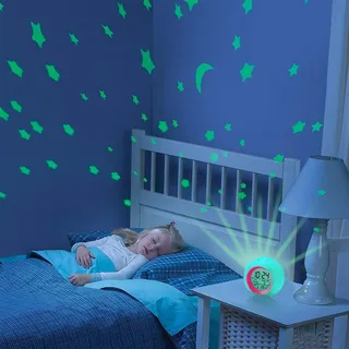 Kinderwecker Digitaler mit Licht , 7 Farben ändern Lichtwecker für Jungen Mädchen mit Projektion Kinderzimmer Geburtstagsgeschenk Einschulung Geschenk (Rot)