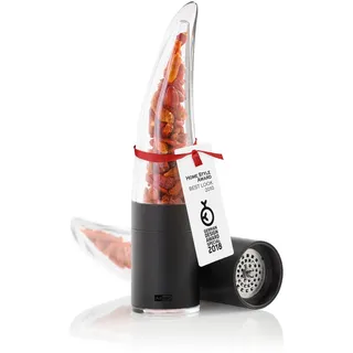 AdHoc Chilischneider Pepe | Design Chilimühle für getrocknete Chilis mit Edelstahl SchneidWerk | feine Chili-Flocken & präzises Würzen | Aromaschutzkappe für saubere Anwendung