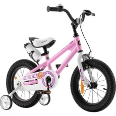 Royal Baby Freestyle Kinderfahrrad Jungen Mädchen mit Handbremse und Rücktritt 14 Zoll Fahrrad Rosa