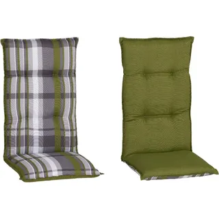 Beo Hochlehner-Saumkissen Tirana Turin 120 cm x 50 cm x 8 cm Grau-Grün