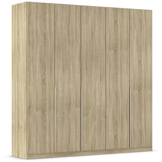 Rauch Möbel Alabama, Kleiderschrank für Schlafzimmer, Kinderzimmer, Wohnzimmer, Garderobe, Flur, 5-türig, mit Zubehör Premium, Farbe Eiche Sonoma, Holz, Breite 226 cm