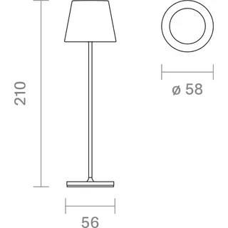 Sigor Akku-Tischleuchte NUINDIE USB-C Pocket 210 mm Dünenbeige