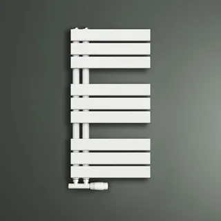 Mai &amp; Mai Badheizkörper Handtuchheizkörper Badheizung Heizkörper bad Flach 76x40cm in Weiß Seitenanschluss Badheizung Handtuchwärmer 324W