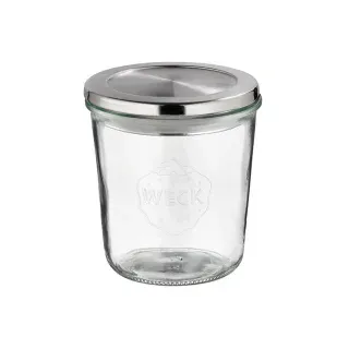 APS Weck-Gläser mit Deckel im 2er Set, Praktische Gläser in Sturzform zum Servieren oder Einwecken von Lebensmitteln, Maße (Ø x H): 11 x 11 cm, Edelstahldeckel