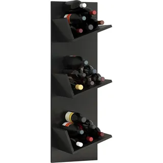 VCM Wandregal »Holz Weinregal Wandregal Flaschen Wein Vinosi«, schwarz