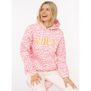 Zwillingsherz Leo Pastell Hoodie Leomuster Pink 34