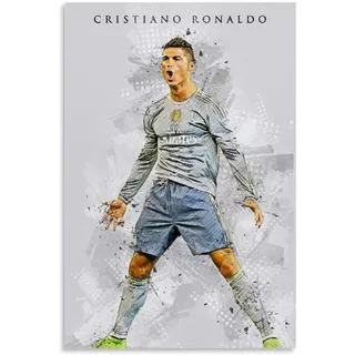 DSGFR Cristiano Ronaldo 13 Fußball-Superstar-Poster, dekoratives Gemälde, Leinwand, Wandkunst, Wohnzimmer, Poster, Schlafzimmer, Gemälde, 60 x 90 cm