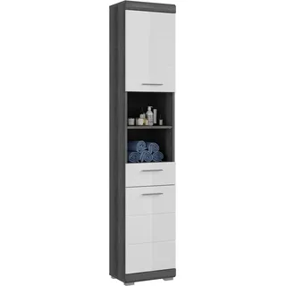 INOSIGN Hochschrank »Siena, Breite 37cm, 2 Tür, 1 Schubkasten, 2 offene Fächer, MDF-Front«, (1 St.), in verschiedenen Farben erhältlich, Badmöbel, Badschrank, Schrank, Bad, weiß