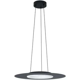 EGLO connect LED Pendelleuchte Compo Rosso-C, 1 flammige Hängelampe, Hängeleuchte aus Stahl und Kunststoff in Schwarz, Weiß, Farbtemperaturwechsel (warm, neutral, kalt), RGB, dimmbar, Ø 58 cm