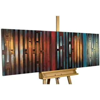 Kunstloft Holzbild Bunt 144/44 cm , Multicolor , Holz , 6x44 cm , Bilder & Rahmen, Bilderrahmen, Bilderrahmen & Fotorahmen